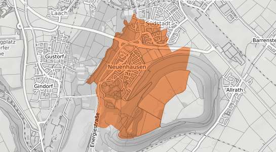 Mietspiegelkarte Grevenbroich Neuenhausen