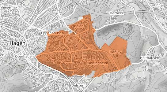 Mietspiegelkarte Hagen Emst