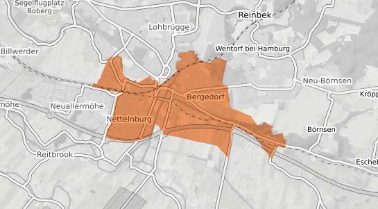 Mietspiegelkarte Hamburg Bergedorf
