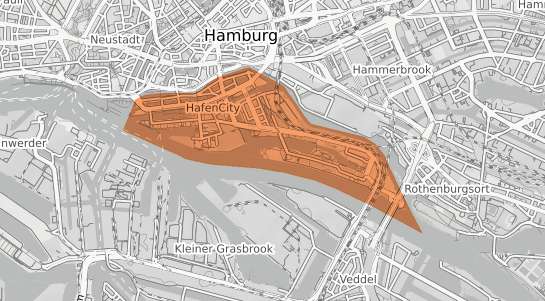 Mietspiegelkarte Hamburg HafenCity