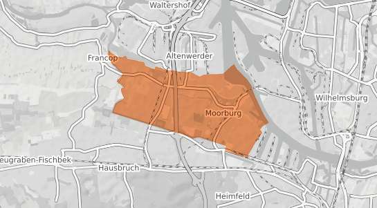 Mietspiegelkarte Hamburg Moorburg