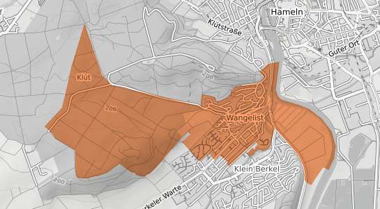 Mietspiegelkarte Hameln Wangelist