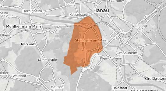 Mietspiegelkarte Hanau Steinheim