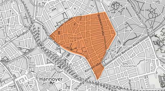 Mietspiegelkarte Hannover Oststadt