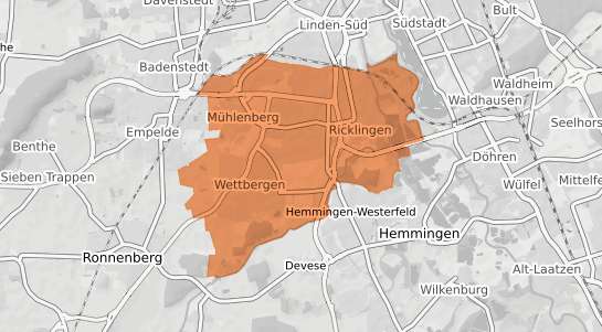 Mietspiegelkarte Hannover Ricklingen