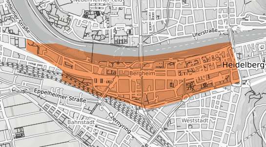 Mietspiegelkarte Heidelberg Bergheim