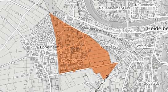 Mietspiegelkarte Heidelberg Pfaffengrund