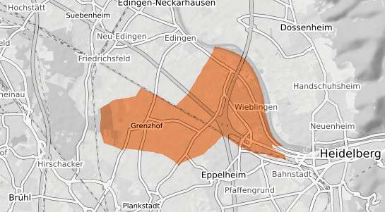 Mietspiegelkarte Heidelberg Wieblingen