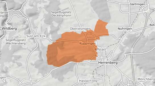 Mietspiegelkarte Herrenberg Kuppingen