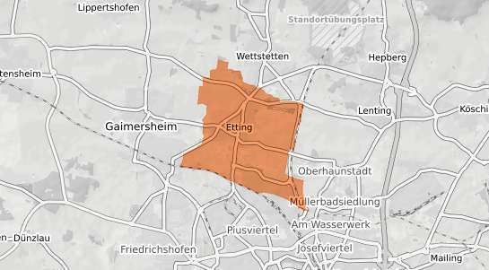 Mietspiegelkarte Ingolstadt Etting