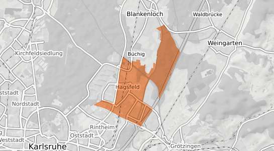 Mietspiegelkarte Karlsruhe Hagsfeld