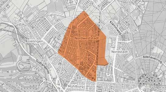 Mietspiegelkarte Karlsruhe Nordweststadt