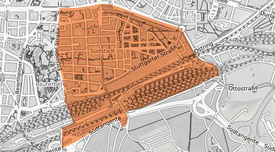 Mietspiegelkarte Karlsruhe S&uuml;dstadt