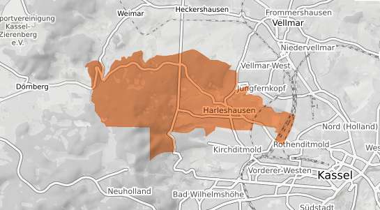 Mietspiegelkarte Kassel Harleshausen