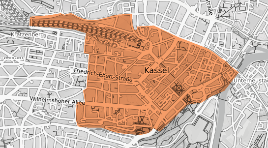 Mietspiegelkarte Kassel Mitte
