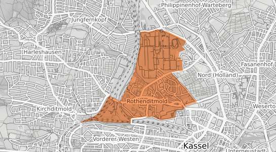 Mietspiegelkarte Kassel Rothenditmold