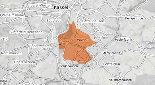Mietspiegelkarte Kassel Waldau