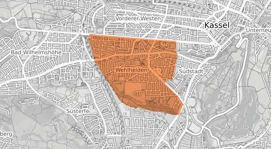 Mietspiegelkarte Kassel Wehlheiden