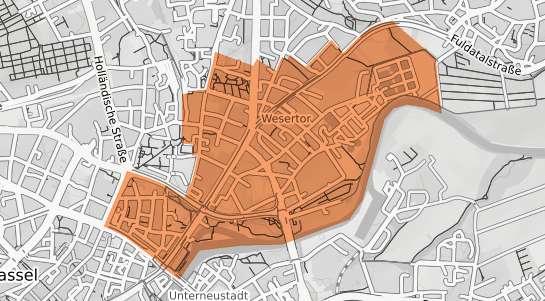 Mietspiegelkarte Kassel Wesertor