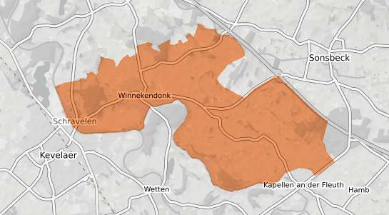 Mietspiegelkarte Kevelaer Winnekendonk