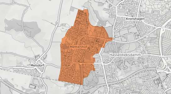Mietspiegelkarte Kiel Mettenhof