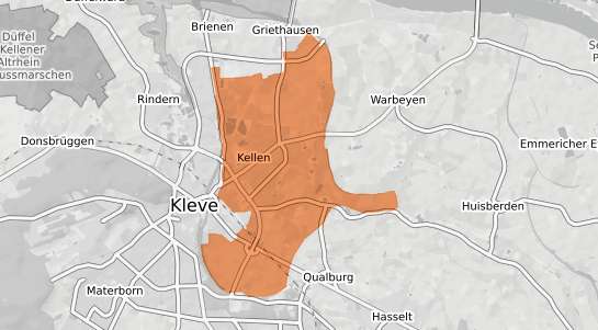 Mietspiegelkarte Kleve Kellen