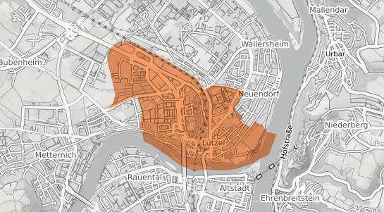 Mietspiegelkarte Koblenz Lützel