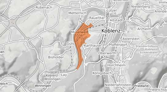 Mietspiegelkarte Koblenz Moselweiss