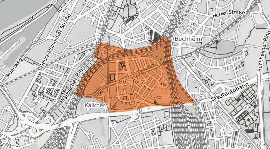 Mietspiegelkarte K&ouml;ln Buchforst