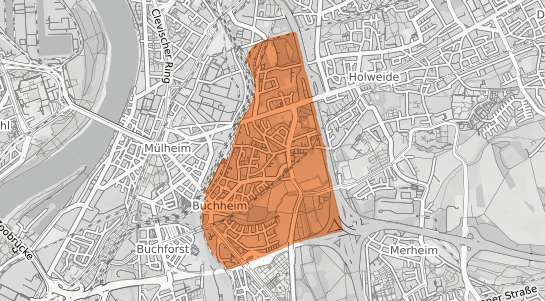 Mietspiegelkarte K&ouml;ln Buchheim