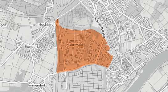 Mietspiegelkarte K&ouml;ln Hahnwald