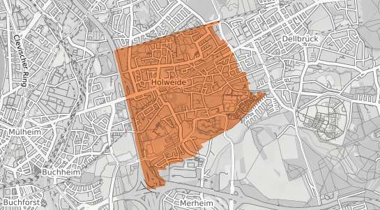 Mietspiegelkarte K&ouml;ln Holweide