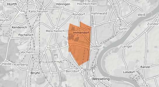 Mietspiegelkarte K&ouml;ln Immendorf