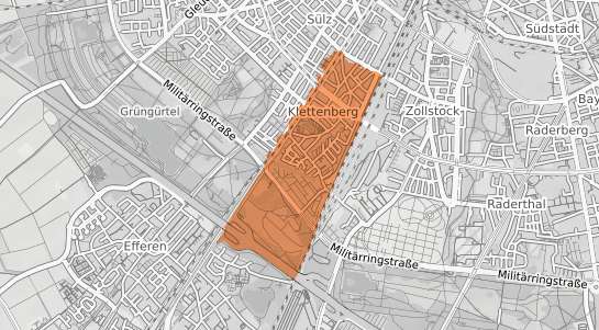 Mietspiegelkarte K&ouml;ln Klettenberg