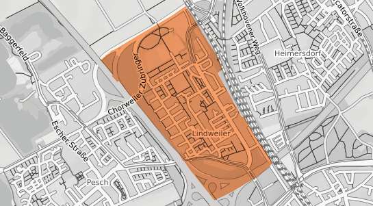 Mietspiegelkarte K&ouml;ln Lindweiler