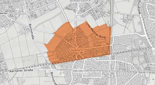 Mietspiegelkarte K&ouml;ln L&ouml;venich