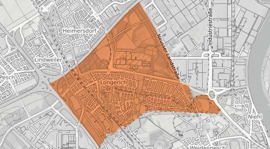 Mietspiegelkarte K&ouml;ln Longerich