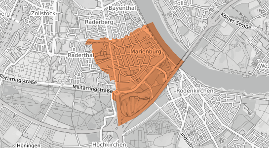 Mietspiegelkarte Köln Marienburg