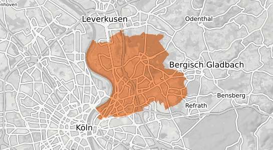 Mietspiegelkarte K&ouml;ln M&uuml;lheim