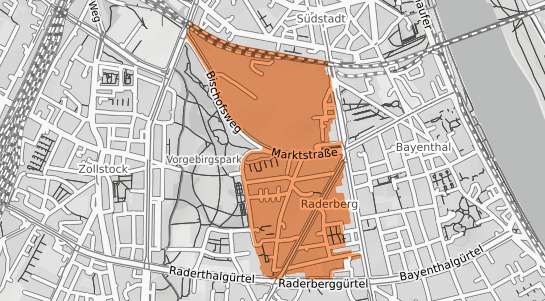 Mietspiegelkarte K&ouml;ln Raderberg