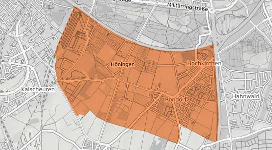 Mietspiegelkarte K&ouml;ln Rondorf