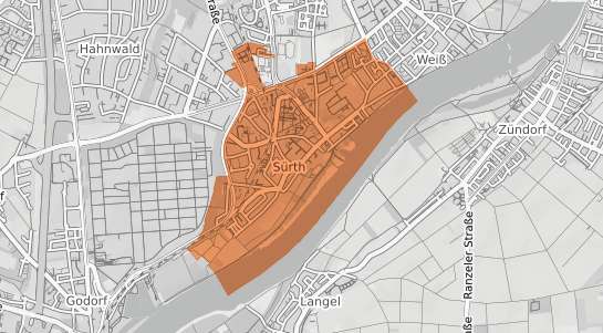 Mietspiegelkarte K&ouml;ln S&uuml;rth