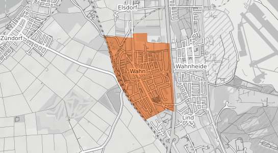 Mietspiegelkarte K&ouml;ln Wahn