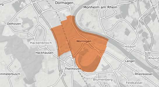 Mietspiegelkarte Köln Worringen