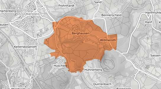 Mietspiegelkarte K&ouml;nigswinter Berghausen