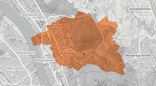 Mietspiegelkarte K&ouml;nigswinter Oberdollendorf