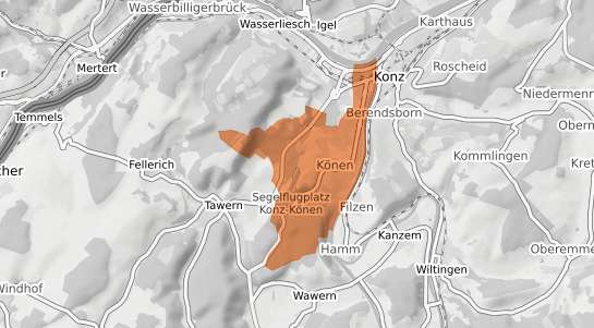 Mietspiegelkarte Konz K&ouml;nen