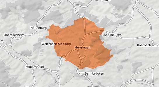 Mietspiegelkarte Kraichtal Menzingen