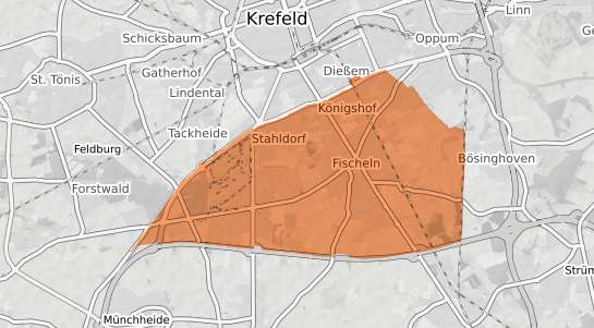 Mietspiegelkarte Krefeld Fischeln