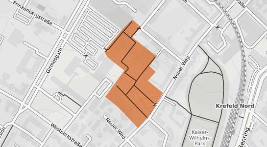Mietspiegelkarte Krefeld Stadtmitte
